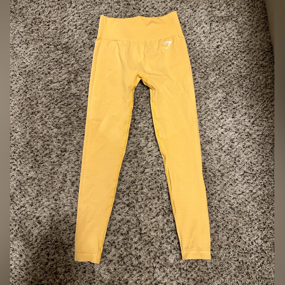 Yellow Gymshark Workout Leggings